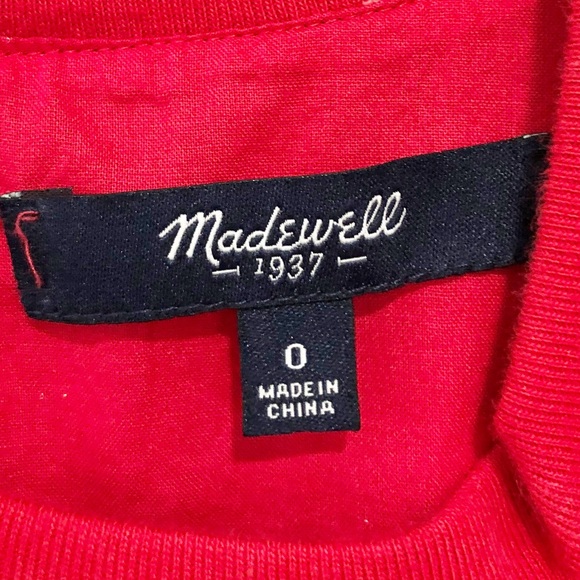 Madewell Red Knee Length Dress - Picture 3 of 4